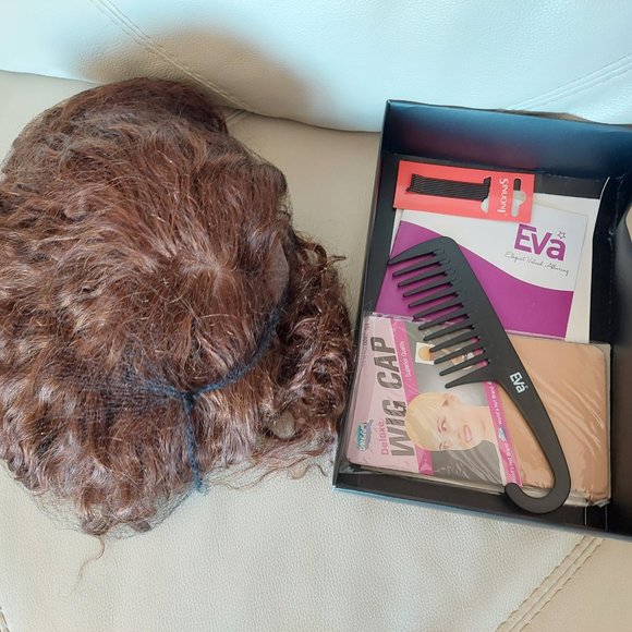 Long, curly/wavy weave/wig. 100% human hair. Reddish-brown. Brand new/never worn - Picture 4 of 5